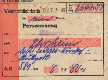 Wehrmachtfahrkarte